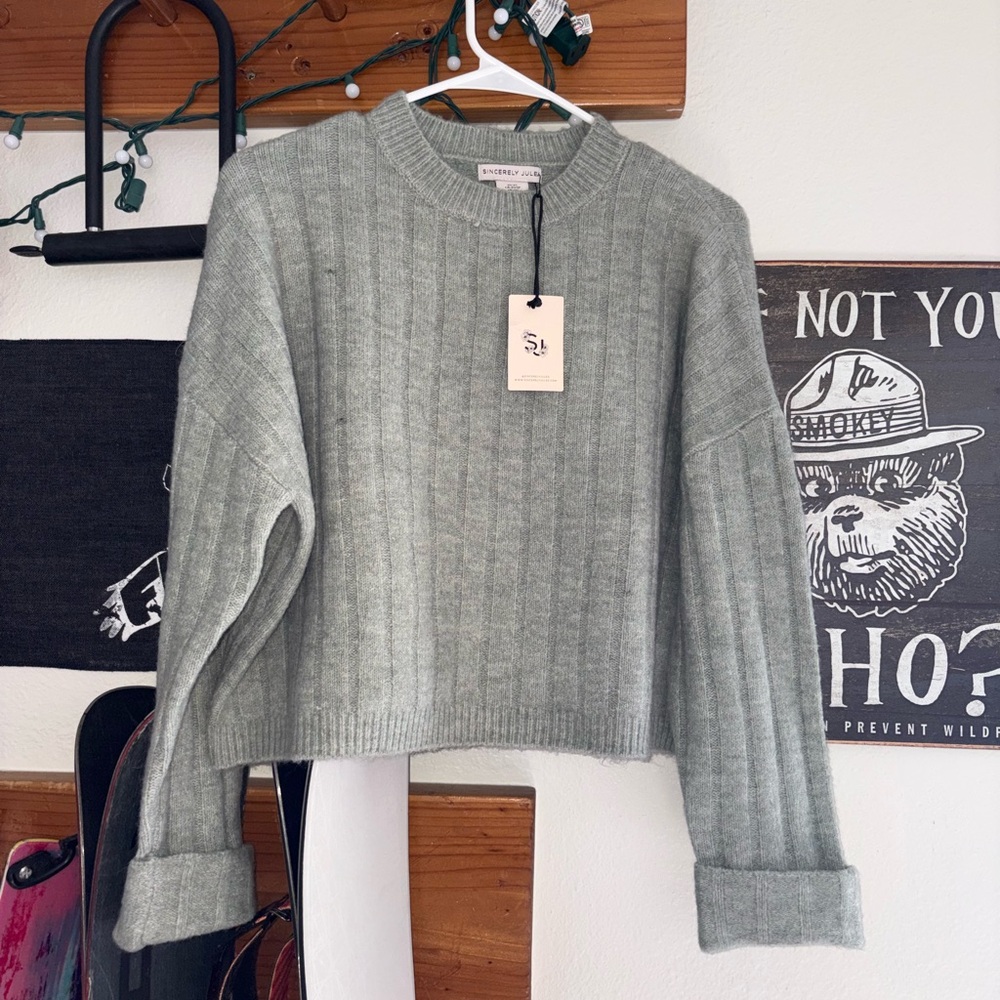 Sincerely Jules Knit Boxy Crewneck and Wide Leg Pants